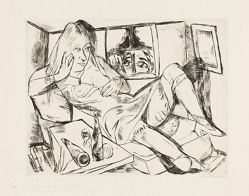 Woman in the night (Frau in der Nacht). 1920 (H. 175 B a) van Max  Beckmann