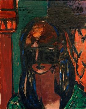 Woman with mask