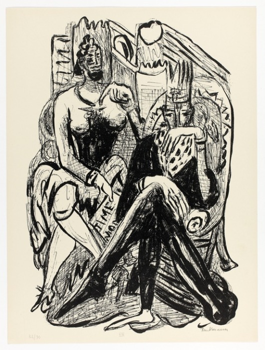 King and Demagogue, plate eight from Day and Dream van Max  Beckmann