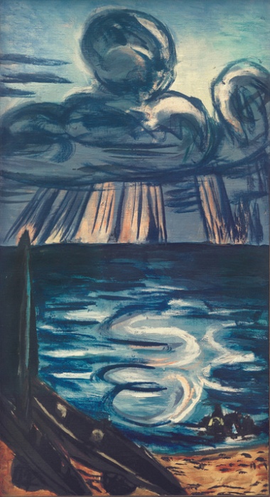 Sea with a large cloud van Max  Beckmann