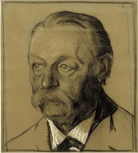 Porträt des Onkels Friedrich Beckmann, Hablbprofil nach Links