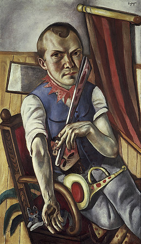 Self Portrait as Clown. 1921 van Max  Beckmann