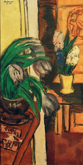 Violet tulips van Max  Beckmann