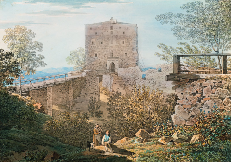 Die Ruine Saldenburg van Max Joseph Wagenbauer