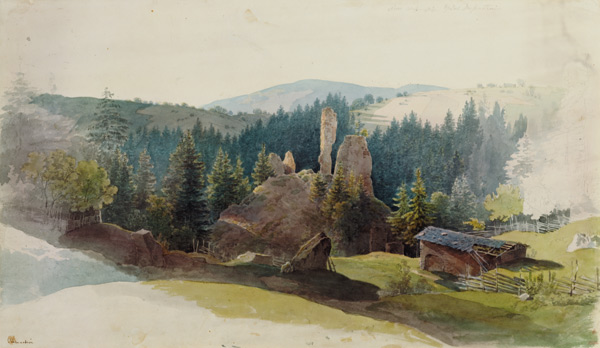 Die Ruine des Schlosses Diessenstein van Max Joseph Wagenbauer