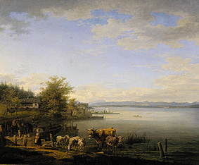 Am Ostufer des Starnberger Sees. van Max Joseph Wagenbauer