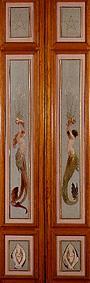 Türflügelpaar der Villa Albers. Zwei Meerjungfrauen van Max Klinger