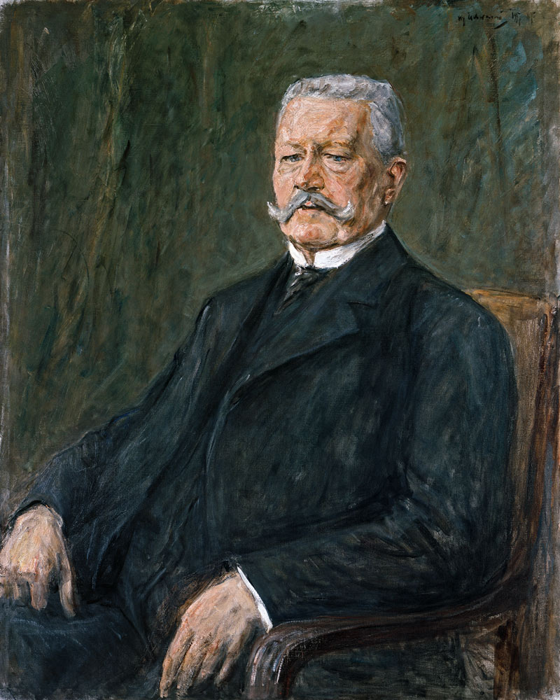 Portrait of Paul von Hindenburg van Max Liebermann