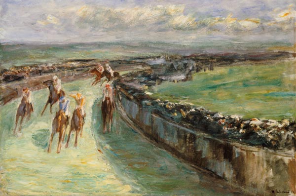 Pferderennen van Max Liebermann