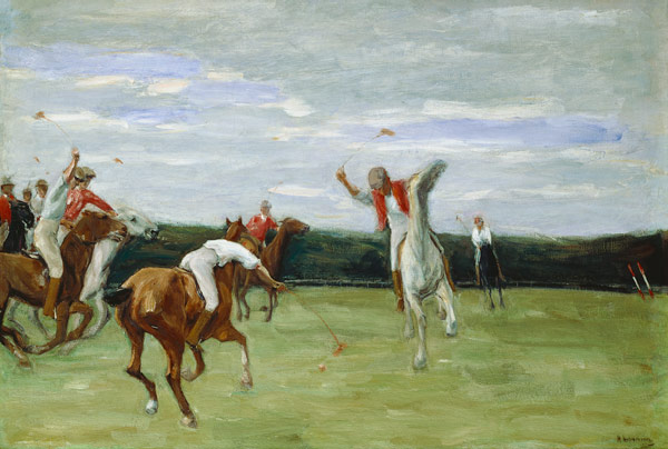 Polo player in Jenischpark, Hamburg, 1903 (oil on canvas) van Max Liebermann