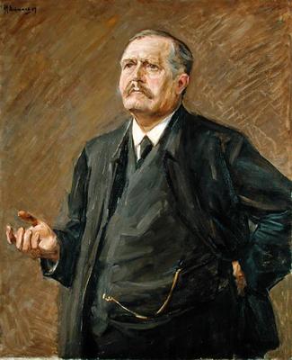 The Theologian and Social Politician, Friedrich Naumann (1860-1919) 1909 (oil on canvas) van Max Liebermann