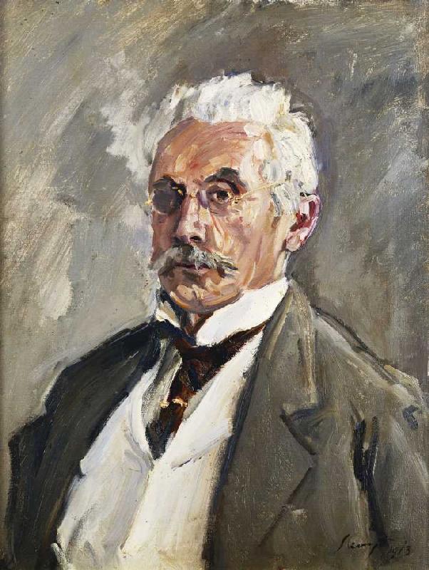 Bildnis von Carl Steinbart. ( Carl Steinbart (1852-1923) war Slevogts wichtigster Mäzen. Zeitweise b van Max Slevogt