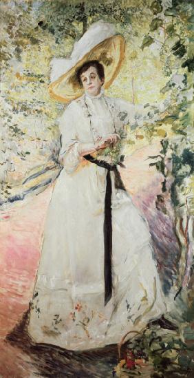 Slevogt / Nini under grape trellis, 1911