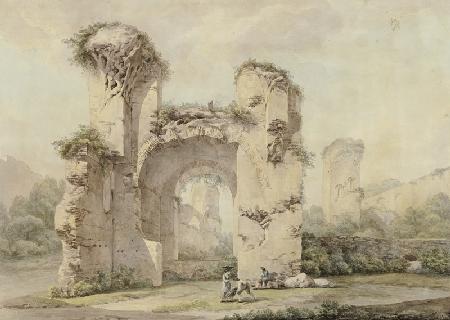 Römische Ruinen mit Tonnengewölbe: die Bäder des Caracalla