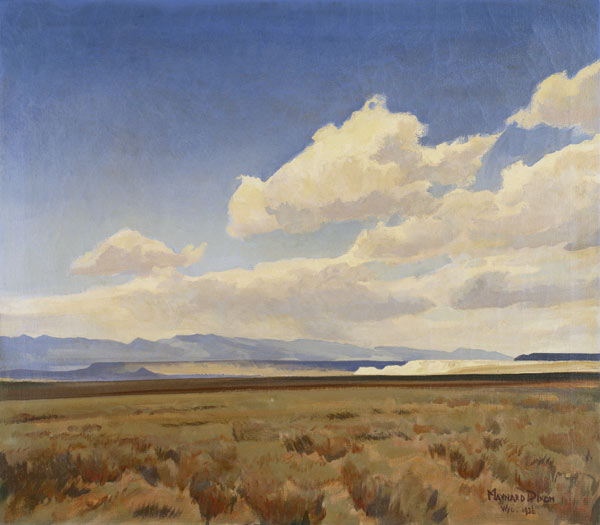 Landschaft in Wyoming (Winds of Wyoming) van Maynard Dixon
