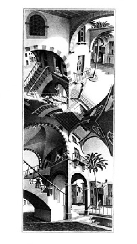 Boven en Onder  (ESE-10) van M.c. Escher