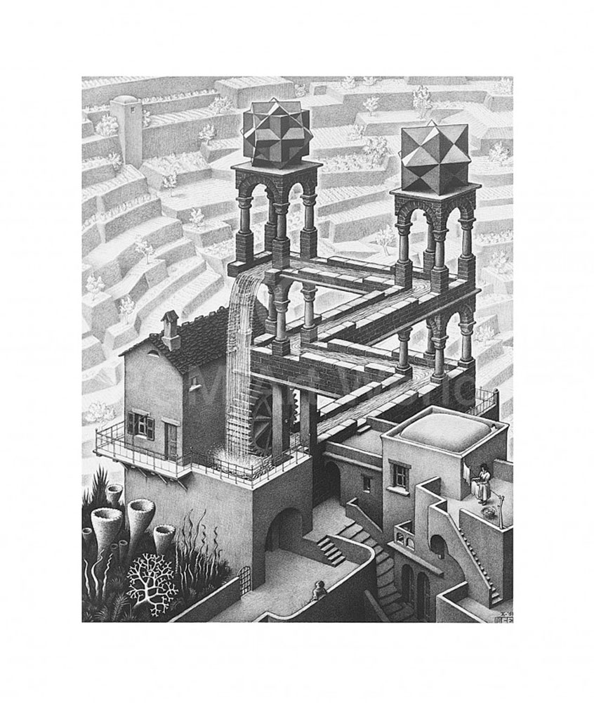 Waterval - (ESE-15) van M.c. Escher