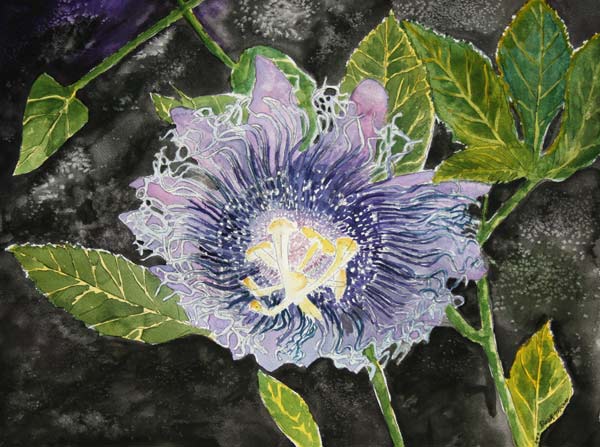 Painting of flowers van Derek McCrea