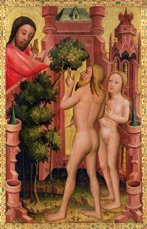 The Tree of Knowledge, detail from the Grabow Altarpiece van Meister Bertram