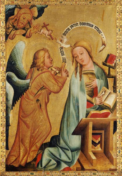 The Annunciation from the High Altar of St. Peter's in Hamburg, the Grabower Altar van Meister Bertram