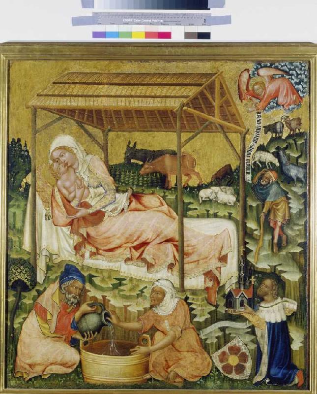 Die Geburt Christi. van Meister d.Altars von Hohenfurth