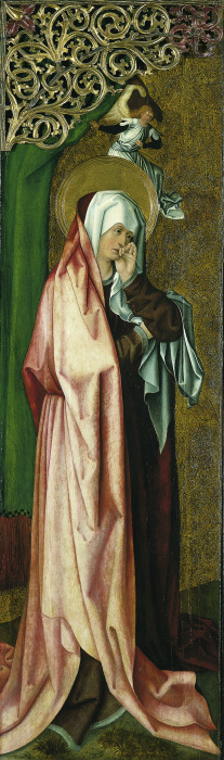 The Virgin Mary Mourning van Meister der Stalburg-Bildnisse