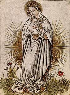 Maria mit dem Kind. van Meister der Weibermacht