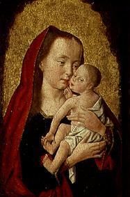 Die Jungfrau mit dem Kinde van Meister des hl. Aegidius