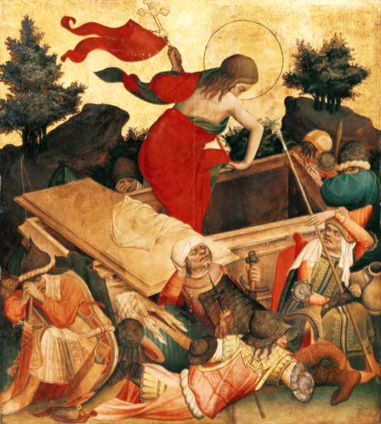 Thomas-Altar: Auferstehung Christi van Meister Francke