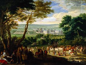 Die Ankunft Ludwigs XIV. in Vincennes. van Meister (Französischer)