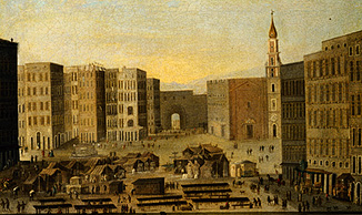 Ansicht der Piazza del Carmine in Neapel van Meister (Italienischer)
