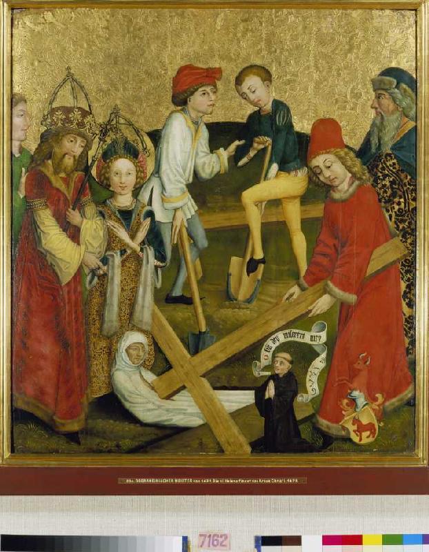 Die hl. Helena findet das Kreuz Christi. van Meister (Oberrheinischer)