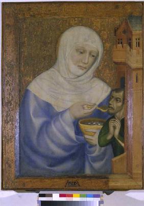 Die hl. Elisabeth speist einen Kranken