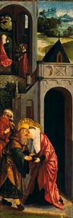 Flügel eines Triptychons mit Darstellung der Legende der hll.Joachim und Anna. van Meister von Alkmaar