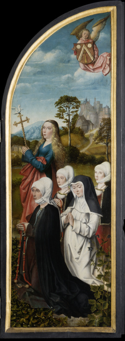 St Margret with Donors van Meister von Frankfurt