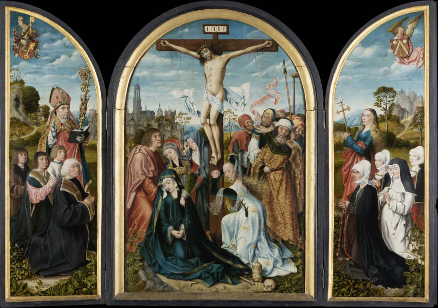 Crucifixion Triptych of the Humbracht Family of Frankfurt van Meister von Frankfurt