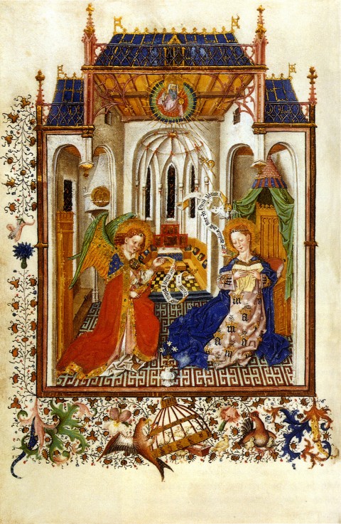 The Annunciation (From the Hours of Catherine of Cleves van Meister der Katharina von Kleve