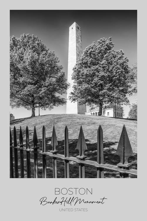 In beeld: BOSTON Bunker Hill Monument  van Melanie Viola