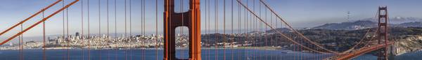 SAN FRANCISCO Golden Gate Brug - Extreem Panorama van Melanie Viola