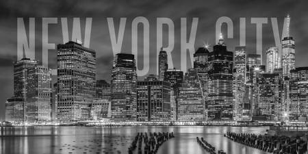 Skyline NEW YORK CITY | Panorama Monochroom