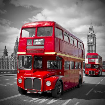 Rode Bussen in Londen