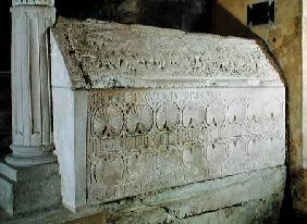 The cenotaph of Abbess Theodechilde in the funerary crypt