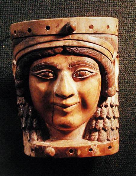Head of a Woman, called the Lady of the Well or the Mona Lisa of Nimrud, from the Palace of Salmanas van Mesopotamian