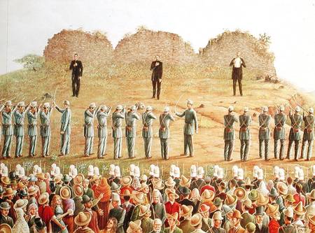 The Execution of Maximilian I (1832-67) van Mexican School