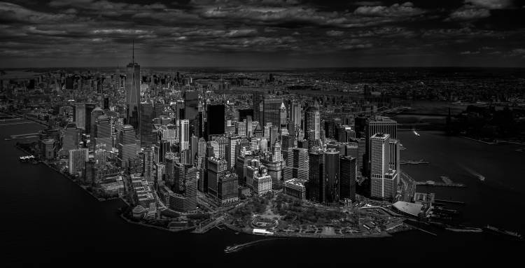 Manhattan - bird's eye view van Michael Jurek