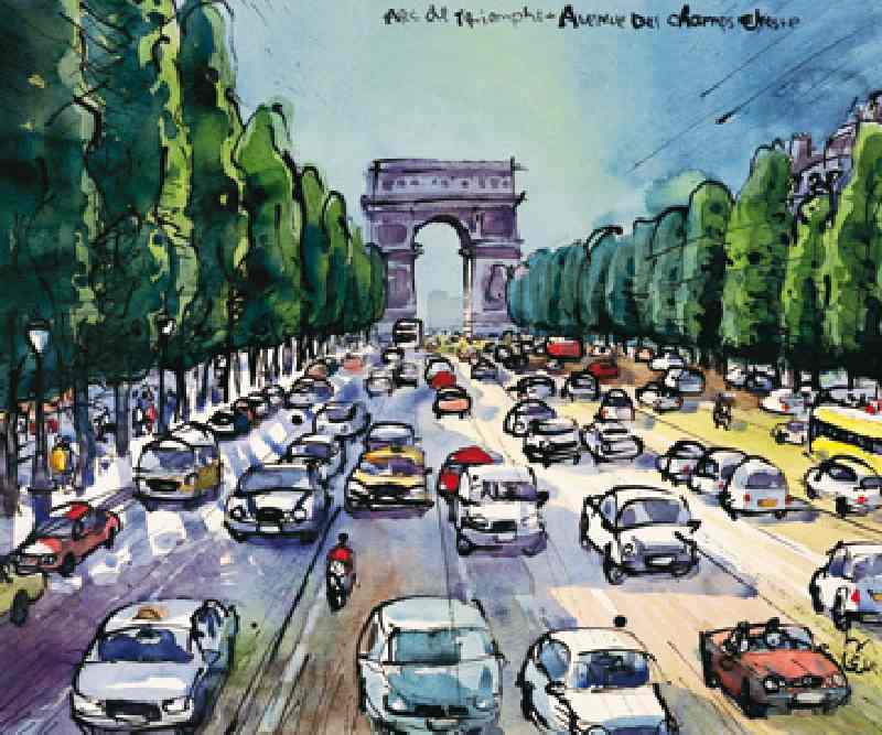 Arc de Triomphe + Avenue des Cha van Michael Leu