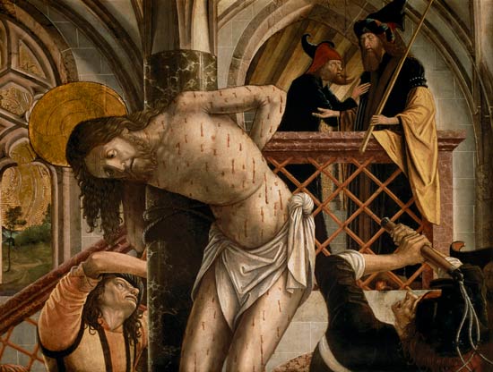 The Flagellation of Christ van Michael Pacher