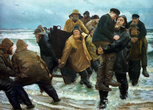 De geredde bemanning  van Michael Peter Ancher