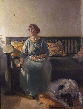 Portret van Helga, de dochter van de kunstenaar