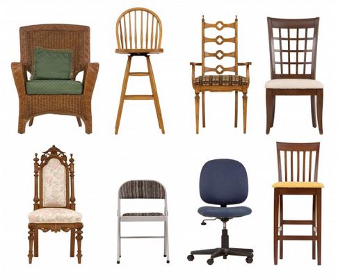 Assortment of chairs van Michael Pettigrew